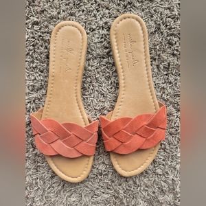 Mila Paoli braid sandals. Actually more of a burnt orange color